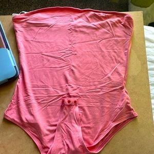 Salmon Strapless bodysuit